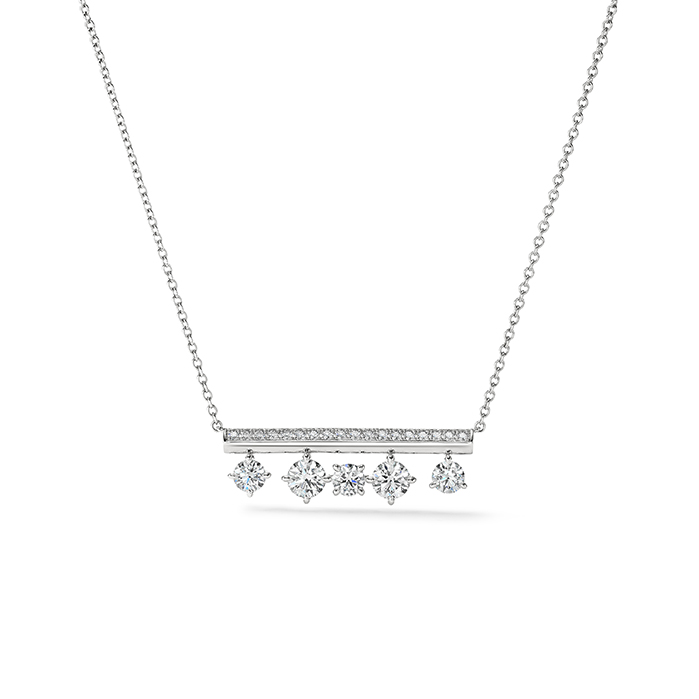 Barre Floating Diamond Pave Pendant Necklace